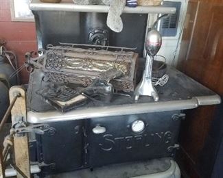 Antique STOVE Restored Wood Burning Converted to Propane  - $1400