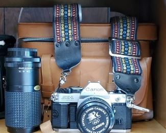 Canon Camera with case & lens