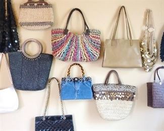 Several ladies purses and handbags