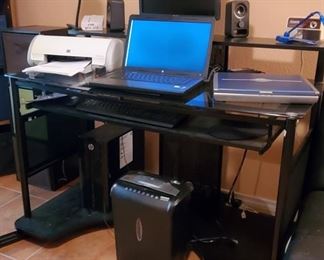 Office equipment (Computers, printers, shredder, office supplies, desks, etc...)