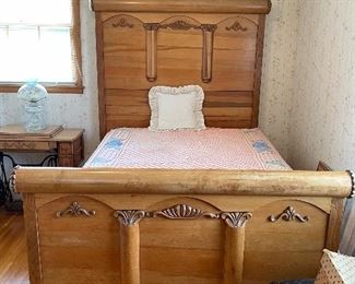 Amazing antique 3/4 size bed. This is a well made piece of furniture...