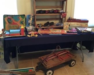 Vintage Wagon and toys