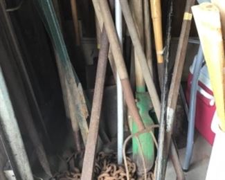 This tool is used to move railroad cars, also many yard tools