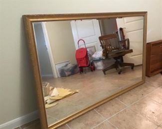 Beautiful large beveled mirror 62”X38”