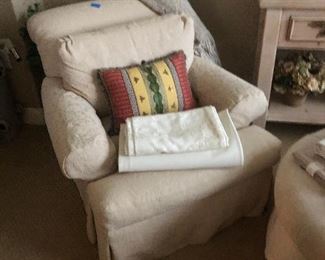 Comfortable chair with ottoman