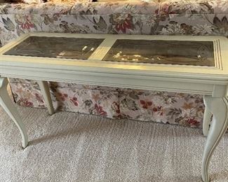 Sofa table etched glass!$50 obo