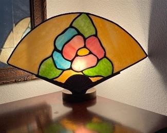 Stained glass lamp $10