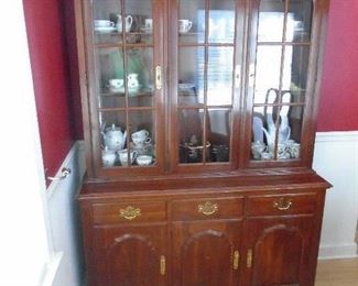 Solid cherry china cabinet