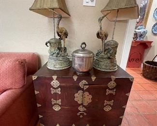 Mahogany, Asian style small chest.