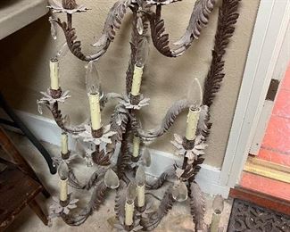 Ornate wall sconces.