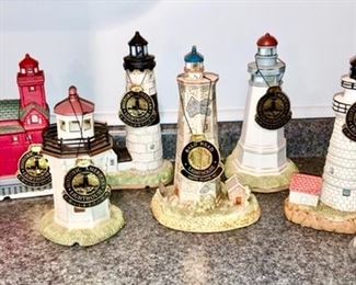 Lefton Historic American Lighthouse collection, lighted, 2 are SOLD