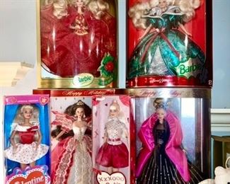Collectible Happy Holliday's & other Barbie Dolls, some SOLD