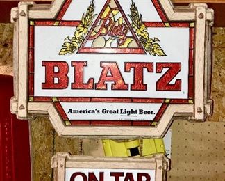 Vintage 1977 BLATZ Beer plastic sign