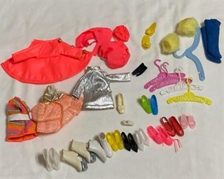 Vintage Barbie, Skipper, and Mego doll clothes