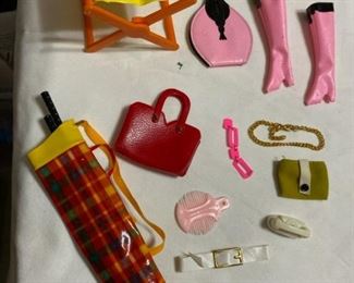 Vintage Barbie, Skipper, and Mego doll clothes