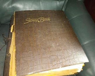 Scrapbook full of vintage greeting cards