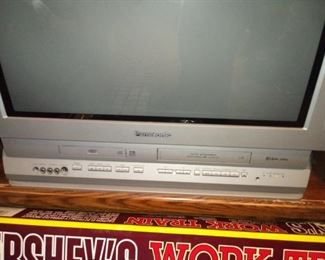 Panasonic VHS & DVD television