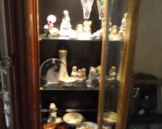 Crystal and porcelain figurines