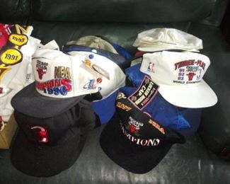 Chicago Bulls championship hats some with tags