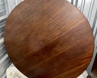 26.	Round Expandable Wood Table w/claw foot base $150 NOW $100