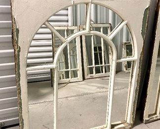 41.	Mirrored Window round top  32”W x 37.5”H		$60