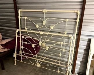 43.	White Wrought Full Size Iron Bed Frame   $150 NOW $100