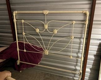 43.	White Wrought Full Size Iron Bed Frame    $150 NOW $100