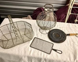44.	Lot of 2 Vintage egg baskets and kitchenware		$50 NOW $25 