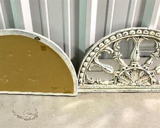 46.	Pair of half moon mirrors 23.5”W x 13.5”T	$34