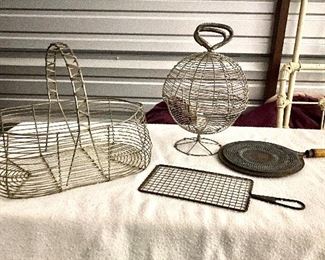 44.	Lot of 2 Vintage egg baskets and kitchenware		$50 NOW $25