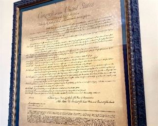 27.	Declaration of Independence 38” x 52”	$ 75