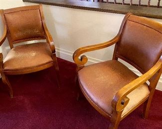 64.	Pair of chairs 35”H x 24”W – need upholstery	$100