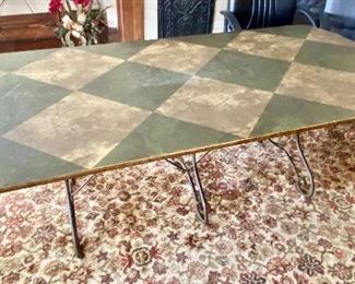 96.	Italian style Dining table formica top 38” x 82” with faux finish	$375