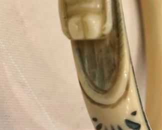 Buddha carved bakelite bangle