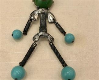 RARE! vintage bakelite articulated pin