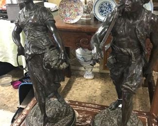 Pair of Antique French Bronze Statues                                           $1450 or best offer                                                                                     Height: 32 in.