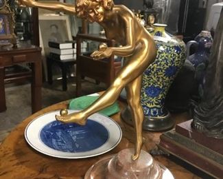 Antique Bronze Statue                                                                              Price: $2000 or best offer                                                                        Height: 16 in.