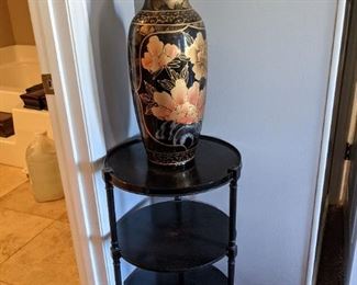Etagere and vase