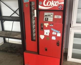 Classic Coca Cola Vending Machine. Looks like it dispensed bottles back in the day, when a coke cost 50cents. Unknown working condition.