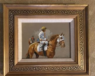 'Steeplechase Jockeys'      Oil         Larry Dodd Wheeler