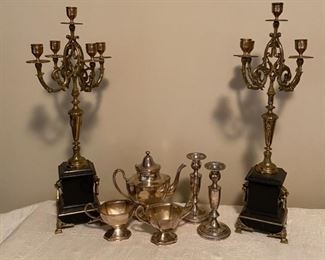 Candelabra Pr, Plate and Sterling