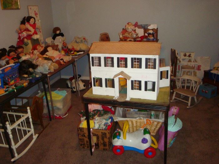 Wood Doll House and Children's Toys