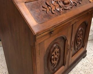 Walnut 2 Piece Drop Front Secretary