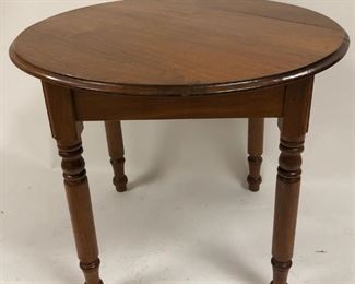 Small Round Walnut Kitchen Table