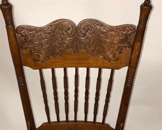 Walnut Pressed Back Kitchen Chairs