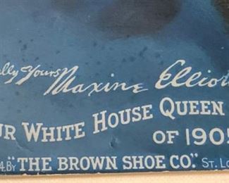 Rare Advertising Brown Shoe Co. Print, "Our White House Queen" Double Grand Prize Winner At The 1904 St. Louis World's Fair