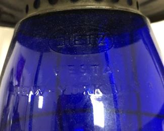 G.M. & O. Railroad Lantern With Blue Globe