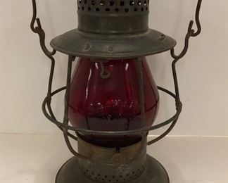 Handlan RR Lantern, St. Louis, MO With Red Globe