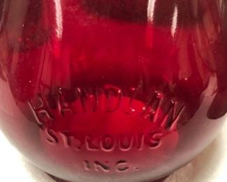 Handlan RR Lantern, St. Louis, MO With Red Globe