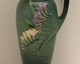 Tall Roseville Pottery "Freesia" Ewer